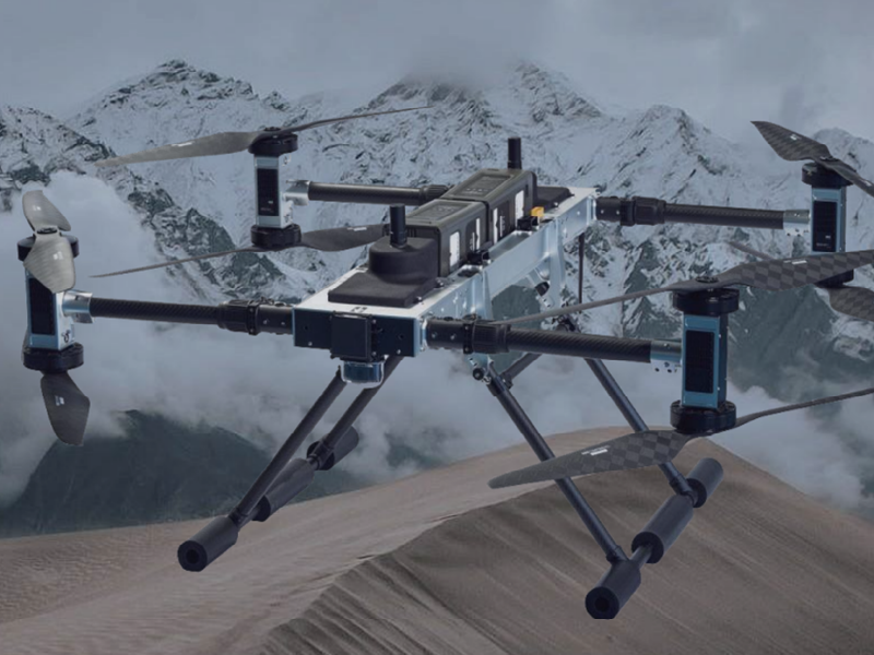 The MR45 is a high-performance multirotor UAV capable of handling 15kg payloads with a maximum takeoff weight of 42kg. It reaches speeds up to 20m/s and altitudes of 5500m, delivering 55 minutes of flight time without a load. Compact and efficient, it is suitable for diverse missions, offering excellent reliability in challenging conditions.